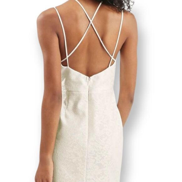 TOPSHOP WHITE DRESS SZ.8 EUC - Picture 3 of 9